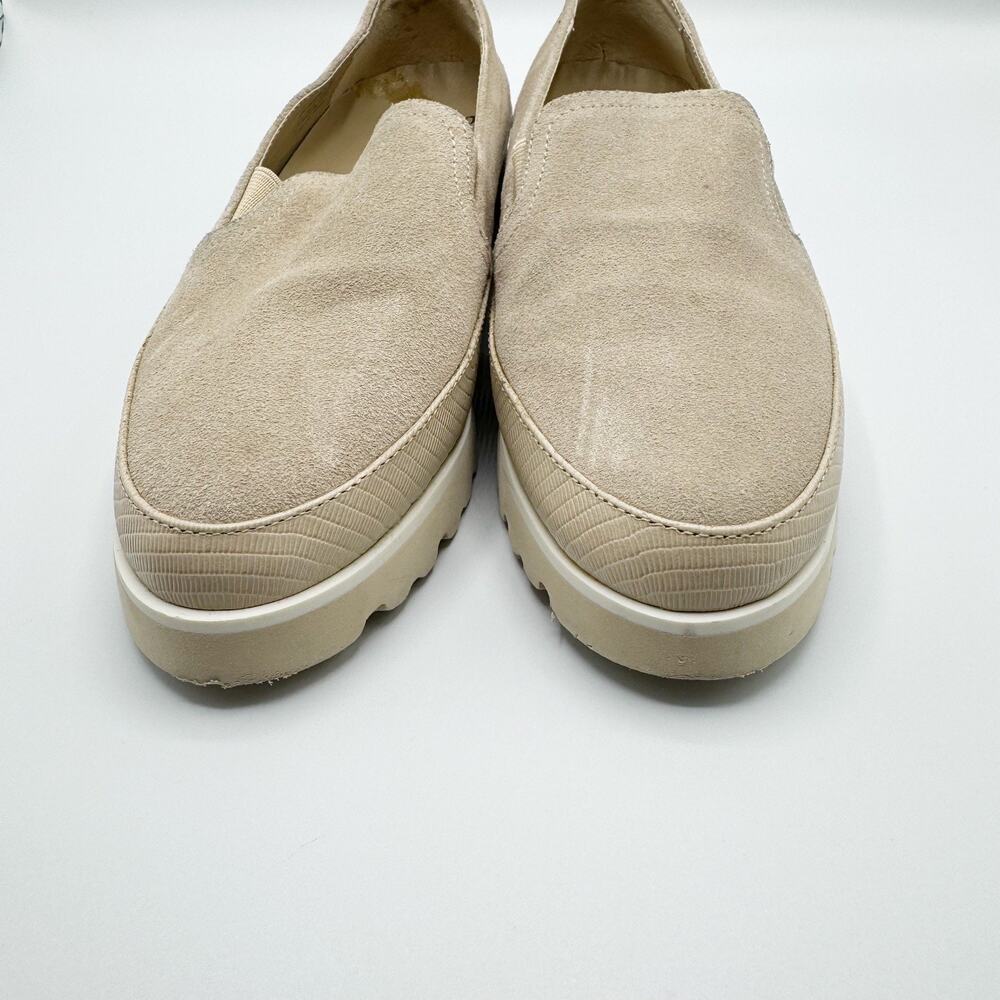 DONALD PLINER Conner Women Beige Nude Leather Suede Chunky Loafers Size 7 - Picture 6 of 9